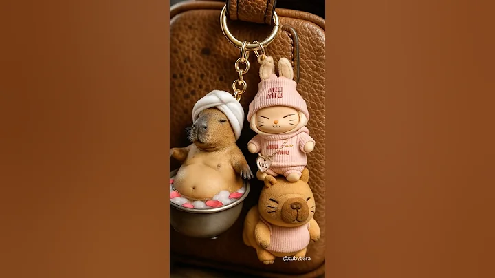 capybara and labubu keychains looks so cute together