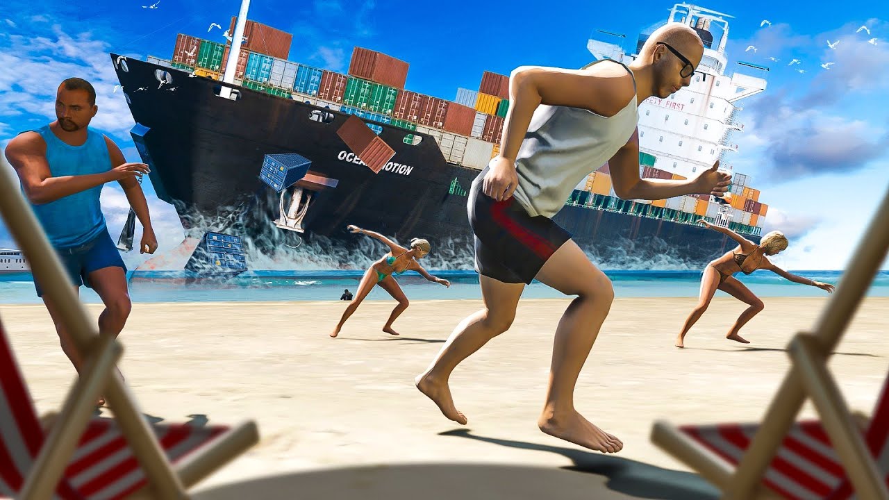 Cargo Ship Crash in GTA 5!