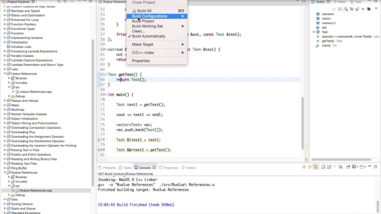Learn Advanced C++ Programming rvalue references - YouTube