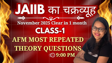 JAIIB का चक्रव्यूह -NOV 2025 CLEAR IN 1 MONTH | AFM MOST REPEATED THEORY MCQ || AMBITIOUSBABA