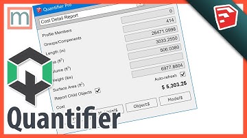 Estimating costs in SketchUp using Quantifier Pro