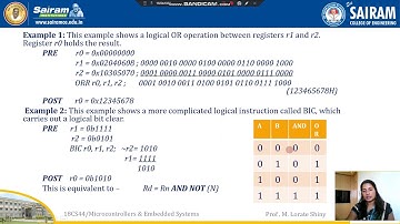 Lecture video 18CS44 module2 Logical and Multiply Instructions Lorate Shiny