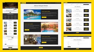 Hotel - Tourist Hotel - Luxury Hotel - Business  Website Design - HTML- CSS - JavaScript - 100% Free