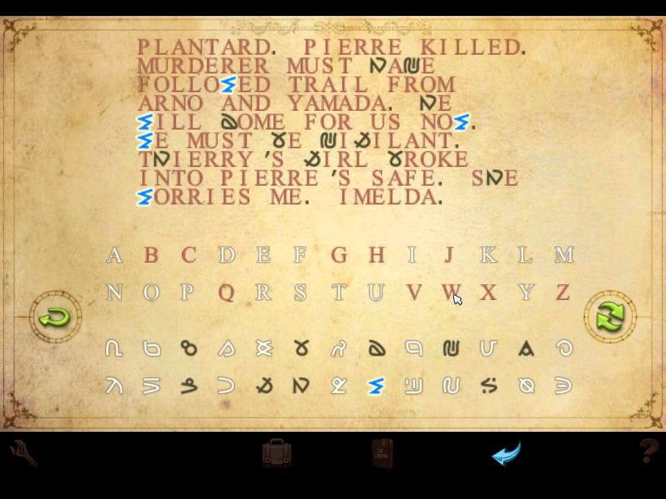 Broken Sword: Shadow of the Templars. decode a code. in cafe - YouTube