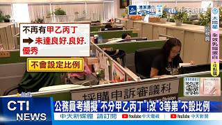 【每日必看】公務員考績擬'不分甲乙丙丁'!改'3等第'不設比例 20260320