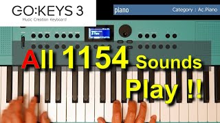 【Roland GO:KEYS 3】全音色演奏 / All 1154 Sounds Play !!（No Talking）