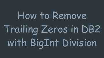How to Remove Trailing Zeros in DB2 with BigInt Division