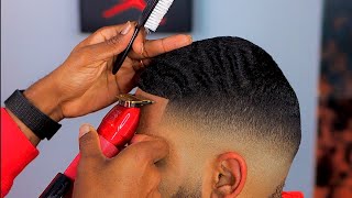 🔥WARNING🔥 Blurriest Fade EVER: Mid Fade | ELITE 180 WAVES | Barber Tutorial