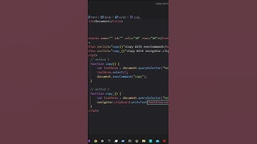Copy Text With JS Two Ways #JavaScript #execCommand #navigatorclipboard #webdevelopment
