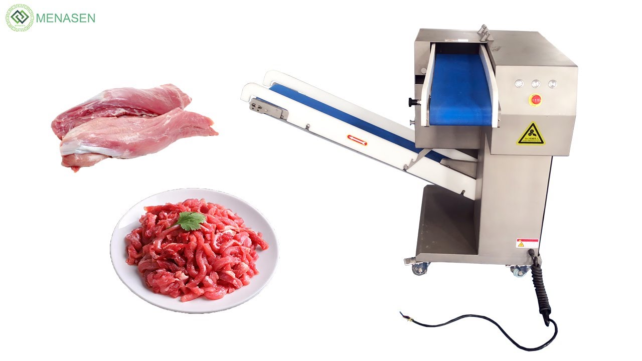 MNS-QS300 Fresh Meat Slicer Cutter Machine| Pork Meat Chicken Breast Strip Cutting Machine