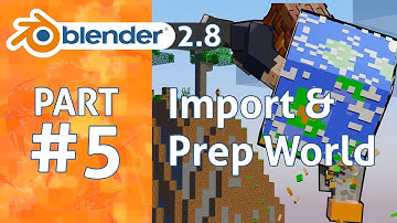 Import & fix a Minecraft world in 1 minute | Blender 2.8 Minecraft Animation Tutorial #5