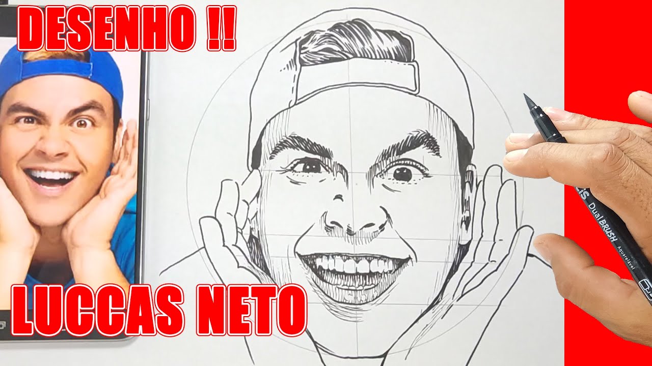 Desenhando Luccas Neto (Speed Art)#rs. 