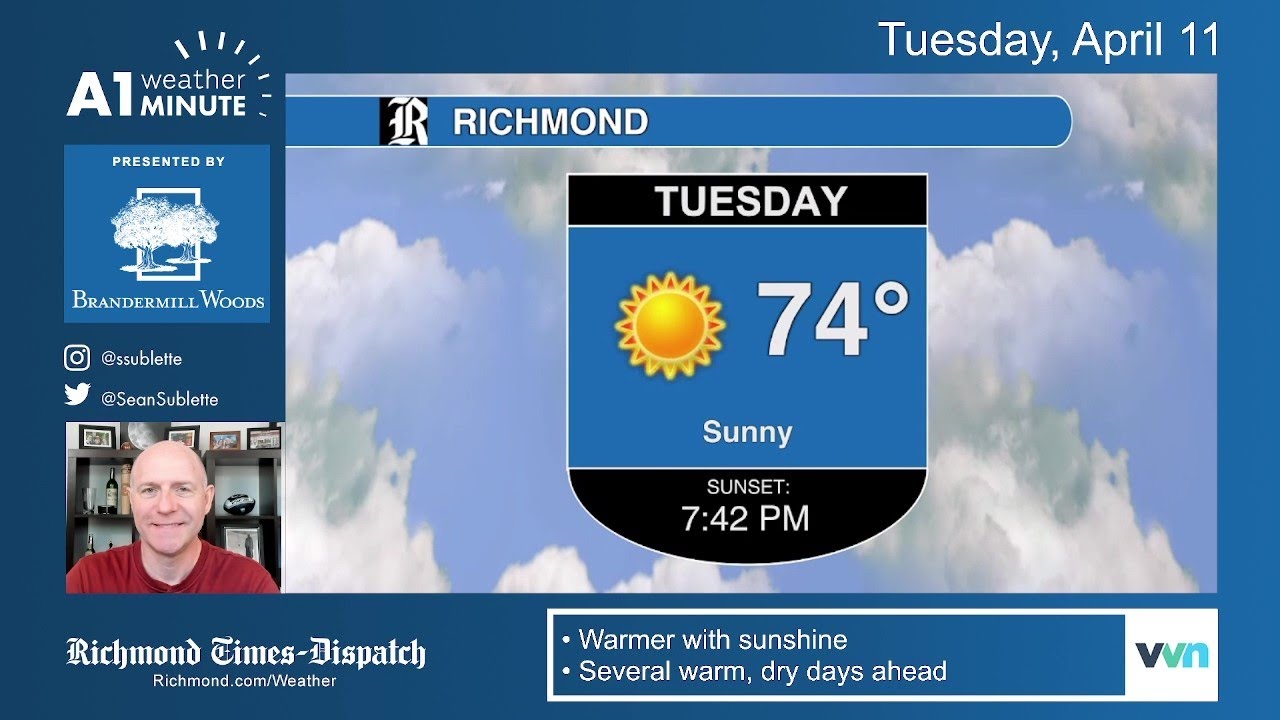 Tuesday morning weather video: Sunny with a warmer afternoon - YouTube