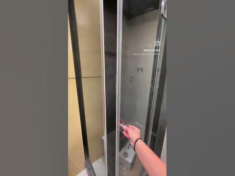 Душевой уголок с распашной дверью - YouTube