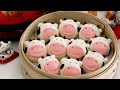 Chinese New Year Ox Steam Custard Bun (Baozi) | 新年牛牛奶黄包