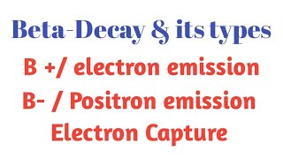 Download Lagu Beta Decay and its types | Electron and Positron Emission | electron capture MP3