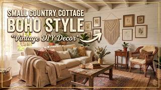 Small Country Cottage Boho Style on a Budget | Vintage DIY Decor & Cozy Home Ideas