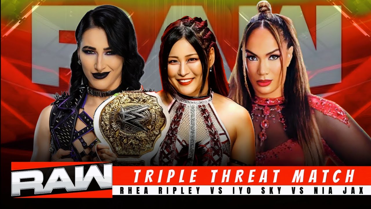 Iyo Sky vs Rhea Ripley vs Nia Jax Full Match WWE RAW highlights Today