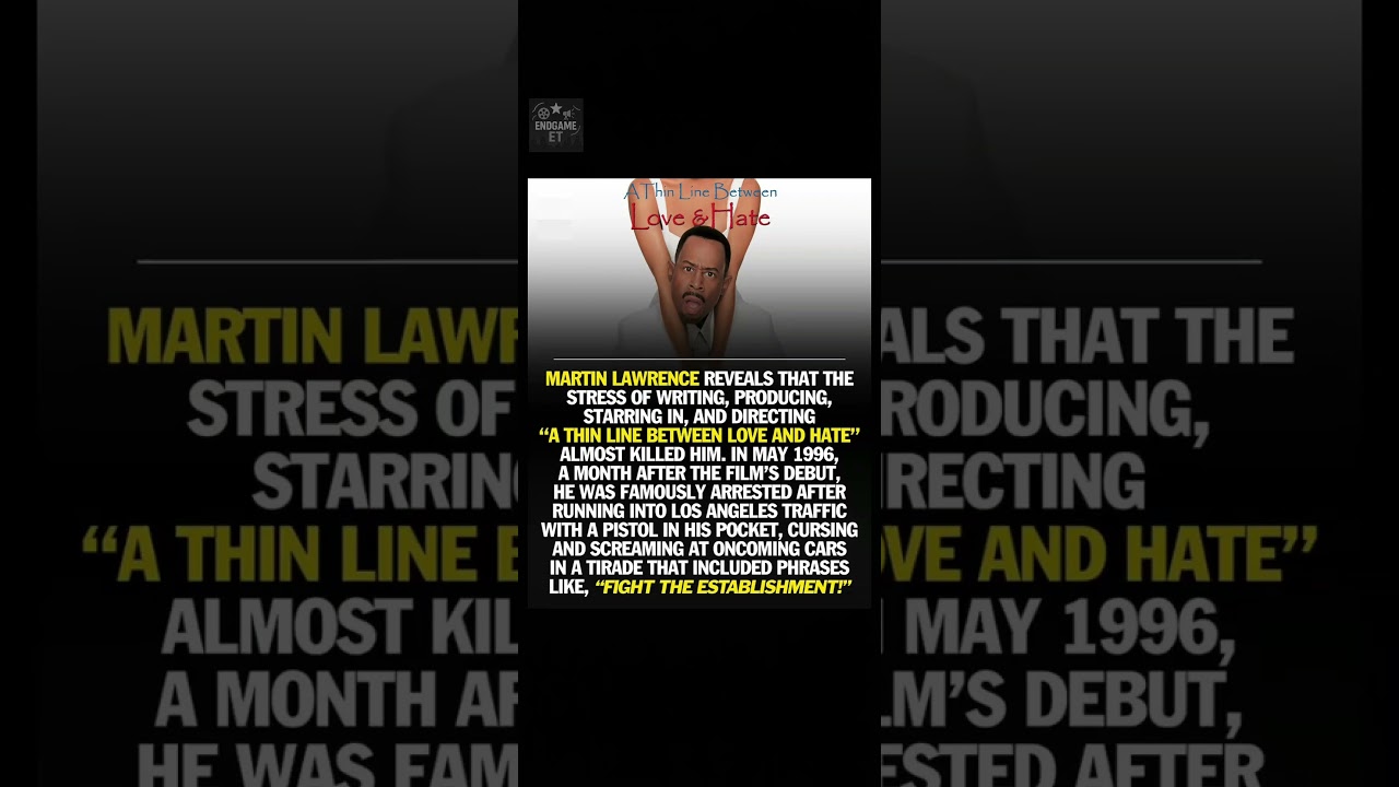 Martin Lawrence had a public breakdown in 1996—yelling at traffic after directing His movie 