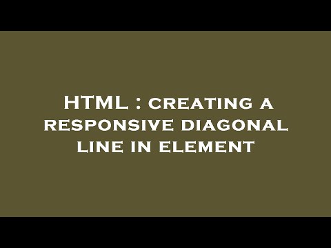 HTML : creating a responsive diagonal line in element