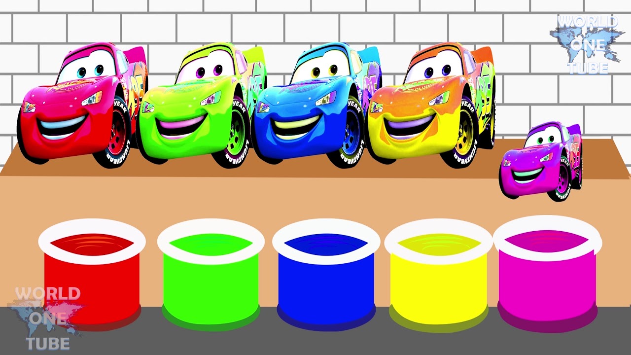 Disney Cars Coloring | Learn Colours Game For Kids | Colors ...