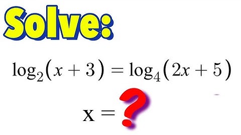 Solving Logarithmic Equations With Different Bases (Example 3)