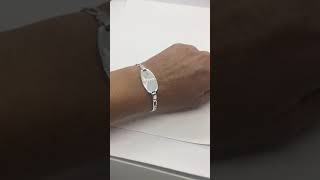 Sterling Silver Men's Women's Medical Alert ID bracelet Free Laser engraving 7" or 8"