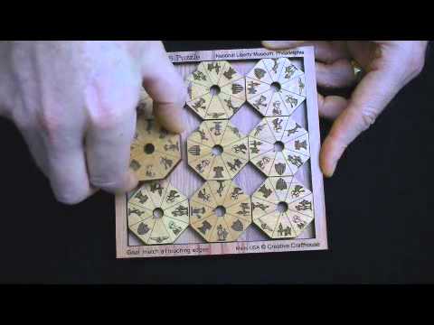 Liberty 1776 America wood brain teaser puzzle.wmv - YouTube