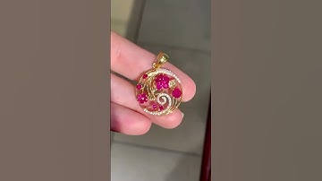 mặt dây nữ vàng 10k ruby tự nhiên lục yên lửa chiếu. #naturalruby. kết ib mình