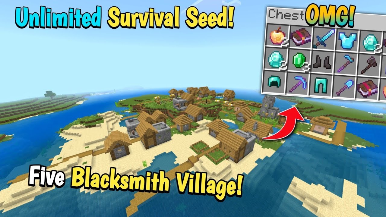 🔥Ultimate [God Seed] For Minecraft 1.21 Bedrock & PE |Five Blacksmith Village Seed Bedrock 1.21.103 