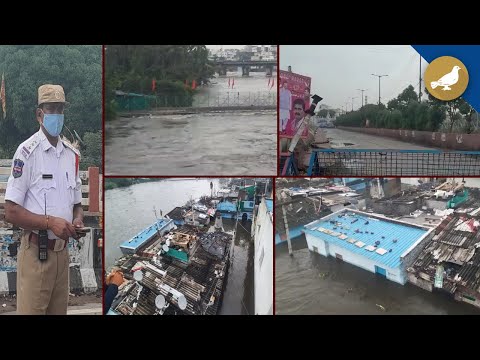 Hyderabad rains: Musi river flooded , two bridges shut | Residents adjoining river evacuated