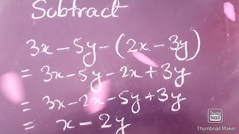 subtraction of algebraic expressions by horizontal method