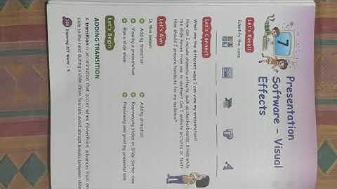 Class-5..... Chapter-7...... Presentation Software-Visual Effects...... From the Book Prachi