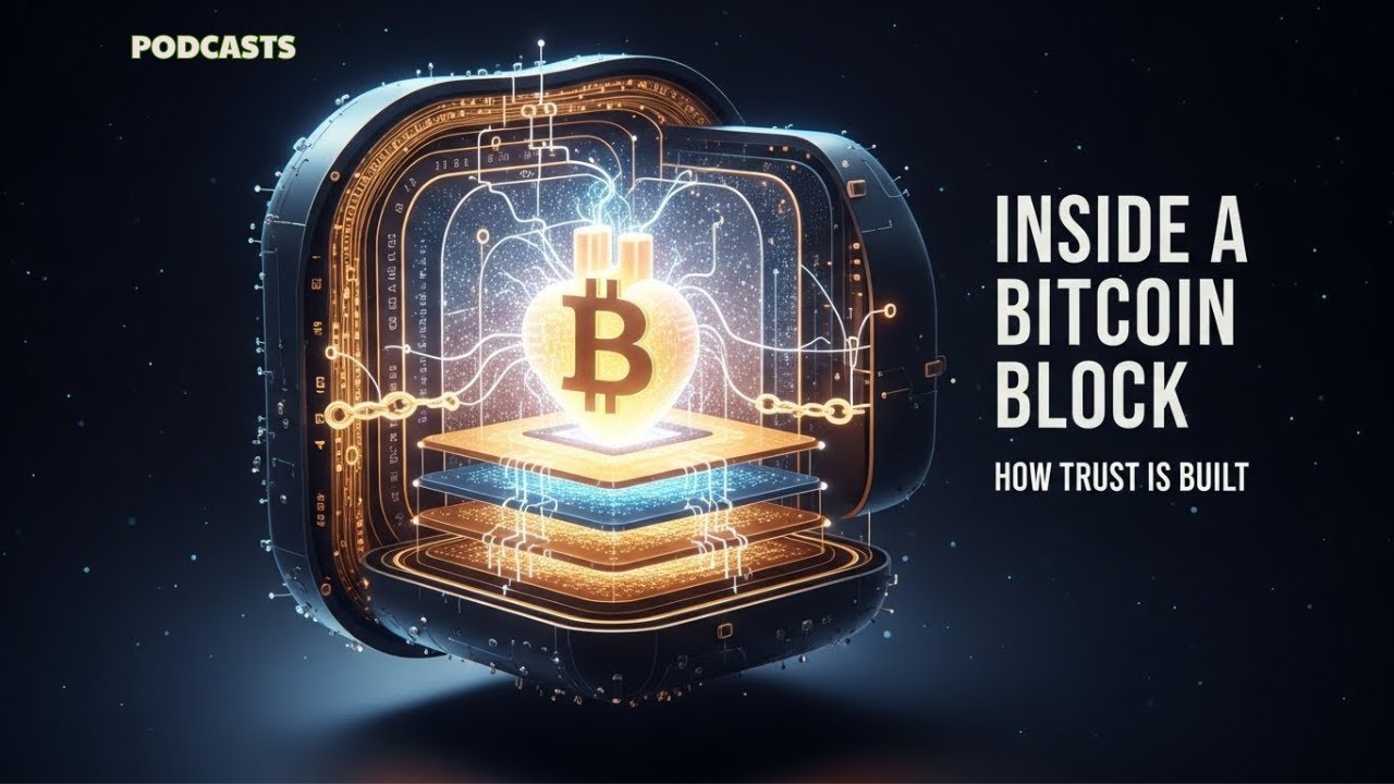 What are the components of a Bitcoin block?