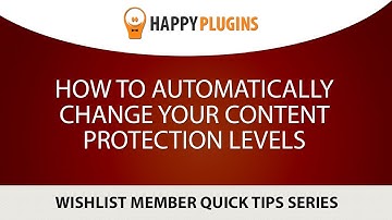 Wishlist Member Quick Video Tips - How to Automatically Change Your Content
