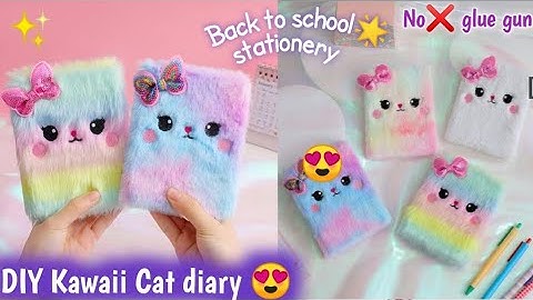 How to make diary at home 😍 DIY Kawaii Cat diary😺 #craftersworld #diycraft #diynotebook #kawaii #diy