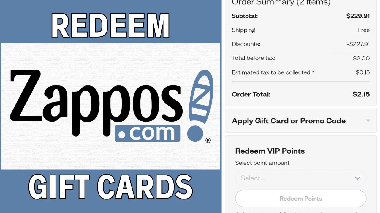 How To Redeem Zappos Gift Cards Online (VERY EASY) YouTube