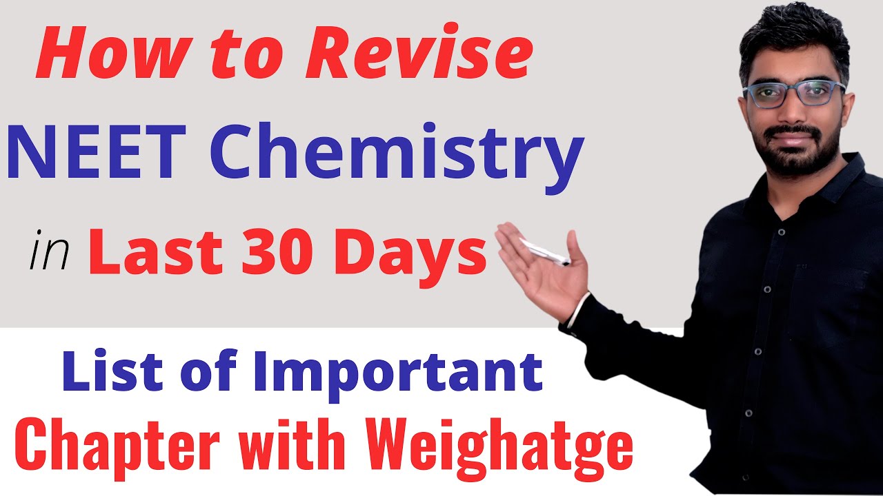 Last 30 Days NEET Chemistry Revision Strategy | How to Revise Chemistry ...