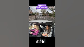 SLOW DOWN WHEN THERES PEDESTRIANS ABOUT #driving #test #zebra #crossing #hazard #fail #pass