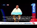 Cte divoire  crmonie dinvestiture du pr laurent gbagbo candidat ppaci prsidentielle 2025