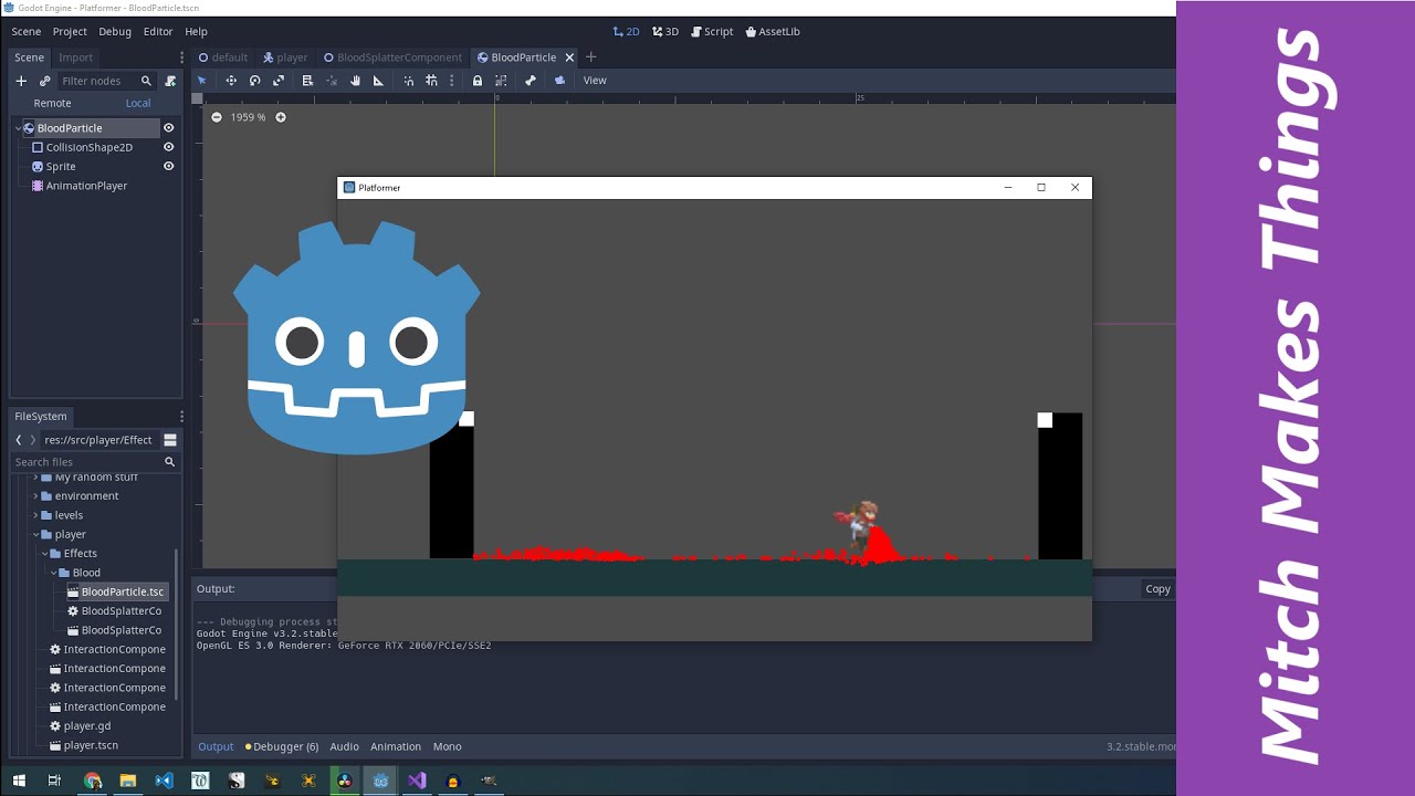 Godot Physics Based Blood Splatter Tutorial YouTube