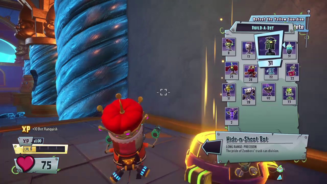 Plants vs Zombies GW2 Defeating Yellow Guardian