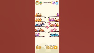 Bird sort calar game leval 843 #leveldesign #colorgame #gameartdesign #gaming #gameartwork #gameart