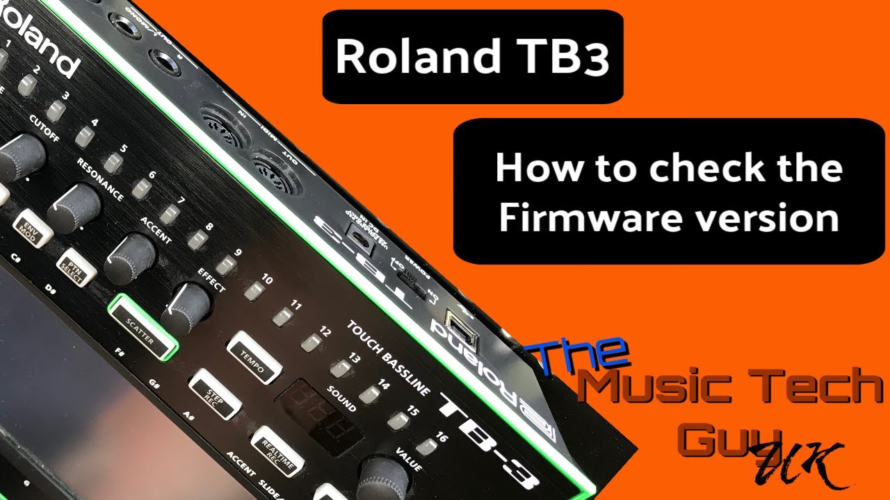 Roland TB-3 - How to check the Firmware version - YouTube