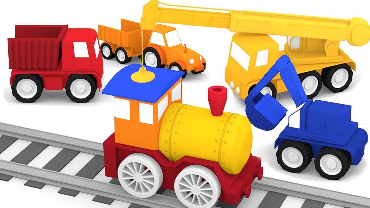 Cartoni Animati per Bambini Macchinine Colorate e il treno al vapore