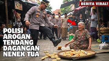 AWALNYA POLISI AROGAN SOK KERAS NENDANG NENEK PENJUAL KUE, TERNYATA IBU JENDRAL TNI PALING DISEGANI!