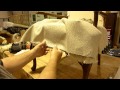 UPHOLSTERY - HOW TO CUT INTO FABRIC AROUND CHAIR LEGS