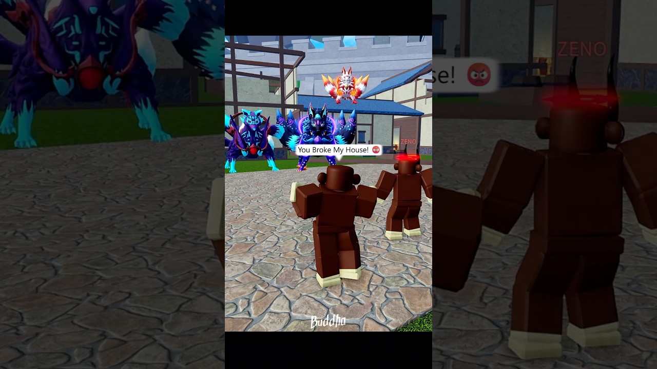 BloxFruits Monkey Vs Kitsune Fruit 🦊 #blockblast #bloxfruits