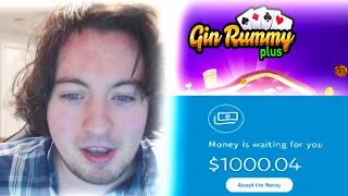 GAMBLING ON GIN RUMMY! (How To Play/Win Gin Rummy) screenshot 1