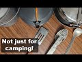 Travel and backpacking cooking tools pots pans cups utensils